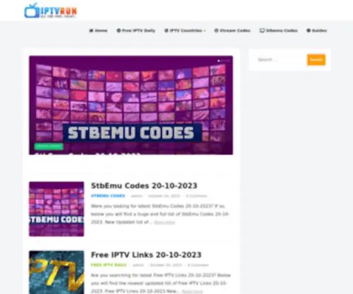 Iptvrun.net(Free IPTV Playlist M3U Xtream Codes and Stbemu Codes 100% Working) Screenshot