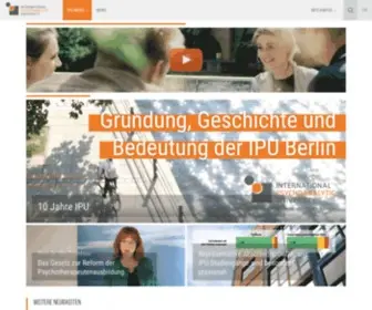 Ipu-Berlin.de(Die International Psychoanalytic University (IPU)) Screenshot