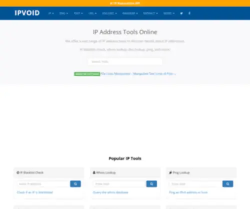 Ipvoid.com(IP Address Tools) Screenshot