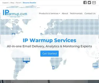 Ipwarmup.com(Inbox Email Delivery) Screenshot