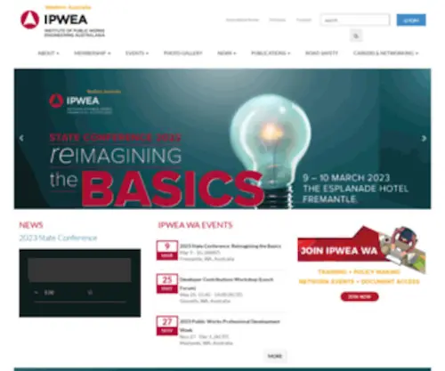 Ipwea.asn.au(IPWEA Western Australia) Screenshot