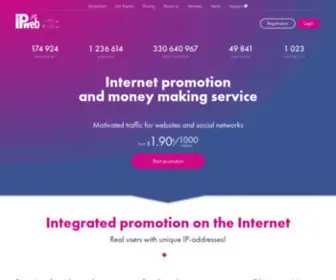 Ipweb.pro(IPweb is the promotion and earnings system with unique opportunities) Screenshot