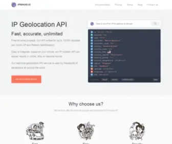 IpWhois.io(IP Geolocation API and IP Location Lookup Tools) Screenshot