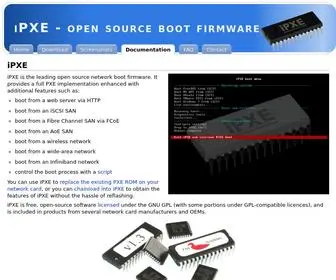 Ipxe.org(Open source boot firmware) Screenshot