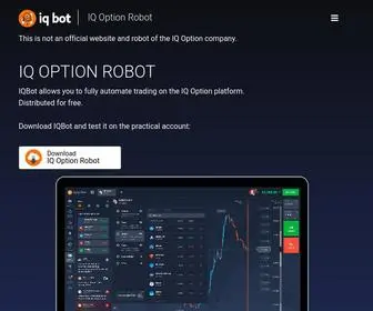Iqbot.com(IQ Bot is an automated trading robot for the IQ Option platform. The robot) Screenshot