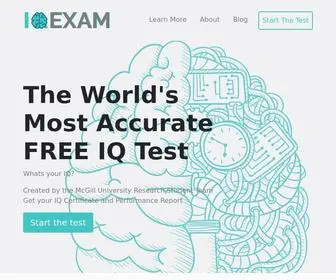 Iqexam.co(The world's Most Accurate Free IQ Test) Screenshot