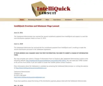 Iqlawsuit.com(IntelliQuick Overtime and Minimum Wage Lawsuit) Screenshot