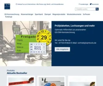 Iqmtools.de(Prüfplaketten und mehr vom Hersteller) Screenshot
