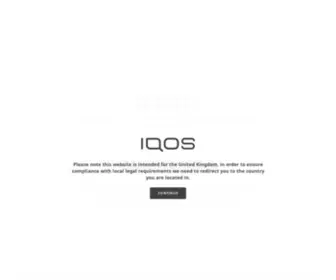 Iqos.co.uk(IQOS Heated Tobacco Products) Screenshot