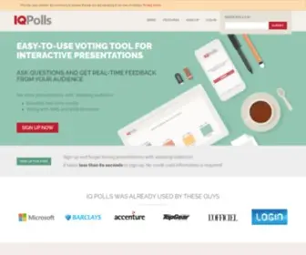 Iqpolls.com(Easy-to-use voting tool for interactive presentations) Screenshot