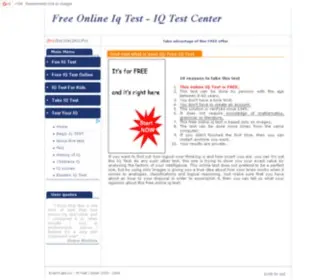 Iqtest-Center.com(Free Online Iq Test) Screenshot