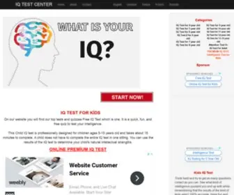 Iqtestcenter.org(The most current IQ tests and real intelligence tests) Screenshot