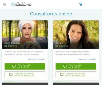 Iquilibrio.com(Consultas Esotéricas e Previsão do Futuro Online) Screenshot