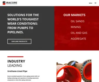 Iracore.com(Lined Pipe Systems) Screenshot