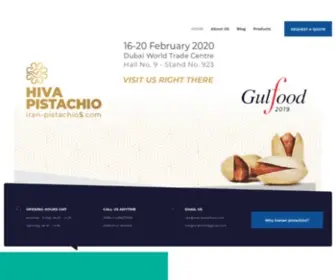 Iran-Pistachios.com(Premium Iranian Pistachios and Dates Exporter) Screenshot