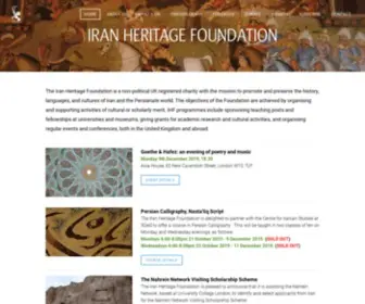 Iranheritage.org(The Iran Heritage Foundation) Screenshot