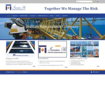 Iranianre.com(Iranian reinsurance company) Screenshot