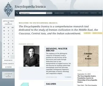 Iranicaonline.org(The Encyclopaedia Iranica) Screenshot