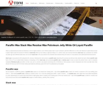 Iranparaffinwax.com(Paraffin wax Slack wax Residue wax Petroleum Jelly Liquid paraffin (white oil)) Screenshot