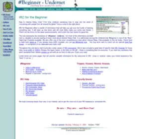 Ircbeginner.com(#Beginner Website) Screenshot