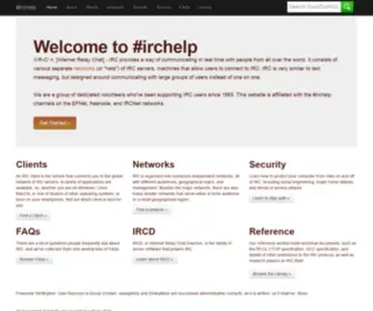 Irchelp.org(Internet Relay Chat Help) Screenshot
