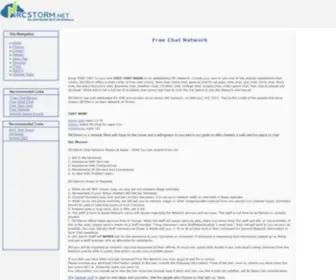 Ircstorm.net(IRCStorm Free Chat Network) Screenshot