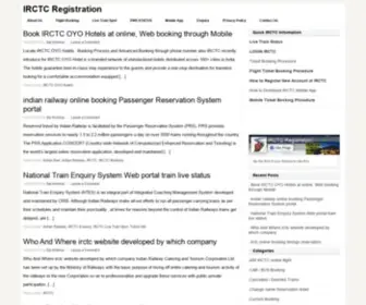 Irctcregistration.in(IRctc Registration official site) Screenshot