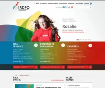 IRDPQ.qc.ca(L'Institut de réadaptation en déficience physique de Québec offre des services d’adaptation) Screenshot