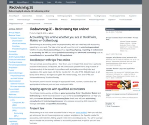 Iredovisning.se(Redovisningsbyrå) Screenshot