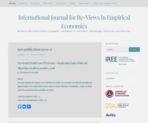 Iree.eu(International Journal for Re) Screenshot