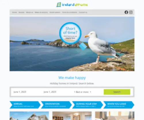 Irelandathome.com(Self Catering cottages in Ireland) Screenshot