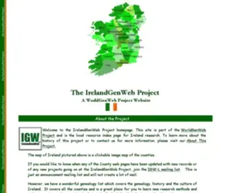 Irelandgenweb.com(Genealogy for Ireland) Screenshot