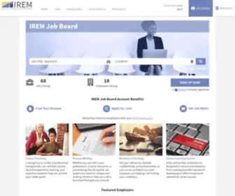 Iremjobs.org(Institute of Real Estate Management (IREM)) Screenshot
