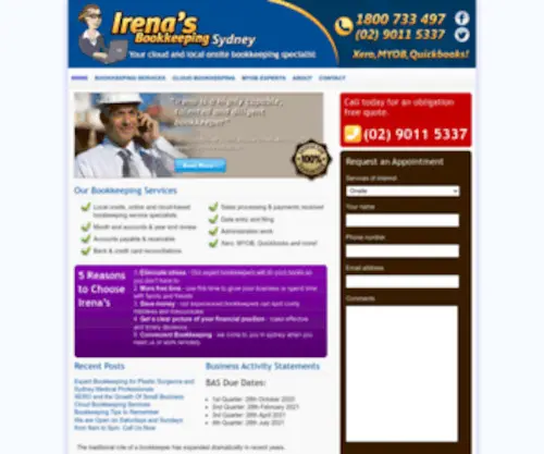 Irenasbookkeeping.com.au(Irenas Bookkeeping services) Screenshot