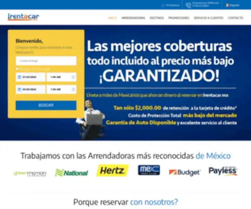 Irentacar.mx(Renta de Autos en Mexico) Screenshot