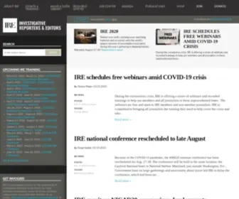 Ire.org(Investigative Reporters & Editors) Screenshot