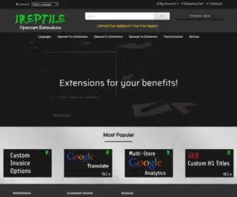 Ireptile.nl(IReptile Opencart Extensions) Screenshot