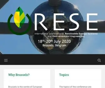 Irese20.com(International Conference on Renewable Energy Systems and Environmental Engineering) Screenshot