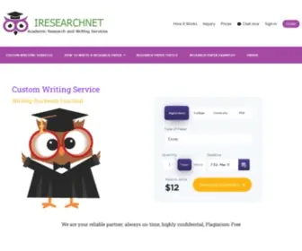 Iresearchnet.com(Research and Custom Writing Services) Screenshot