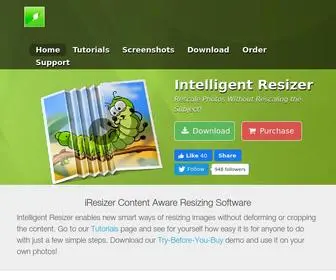 Iresizer.com(Rescale photos without rescaling the subject with iResizer) Screenshot