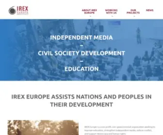 Irex-Europe.fr(Assisting nations and peoples in their development) Screenshot