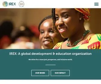 Irex.org(A global development and education organization) Screenshot