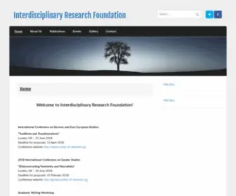 IRF-Network.org(Interdisciplinary Research Foundation) Screenshot