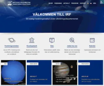 IRF.se(Institutet för rymdfysik) Screenshot