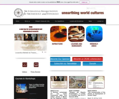 Iriae.com(International Research Institute for Archaeology and Ethnology) Screenshot