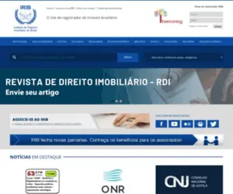 Irib.org.br(O site do registrador de im) Screenshot
