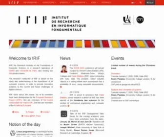 Irif.fr(Bienvenue) Screenshot