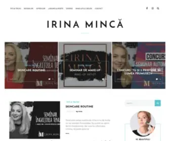 Irinaminca.com(Beauty blog) Screenshot