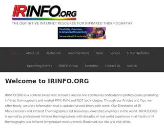 Irinfo.org(The Definitive Internet Resource for Infrared Thermography) Screenshot