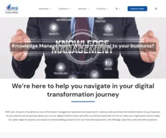 Irisecm.com(Your Information Management Experts) Screenshot
